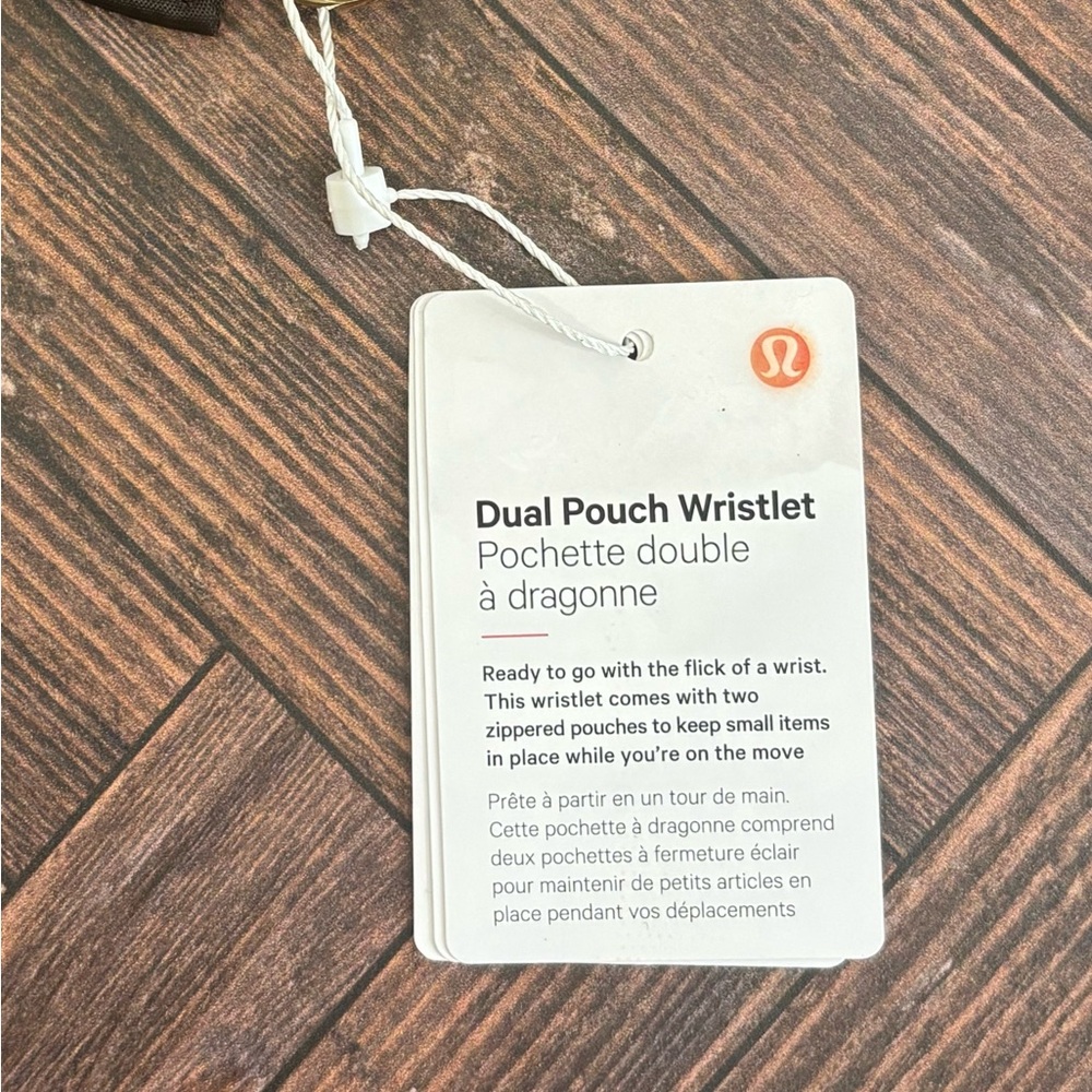 NWT Lululemon Dual Pouch Wristlet In Leopardo Shift Midi Desert Khaki - Picture 7 of 8